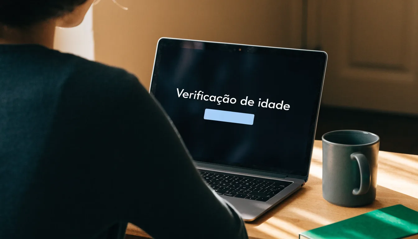 Uma folha de licença em papel com um selo vermelho, pousada numa secretária de madeira ao lado de uma caneta